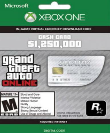 Grand Theft Auto V GTA: Great White Shark Cash Card Xbox One (EU)