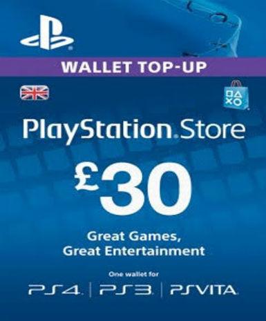 Playstation Network Card (PSN) 30 GBP (UK)