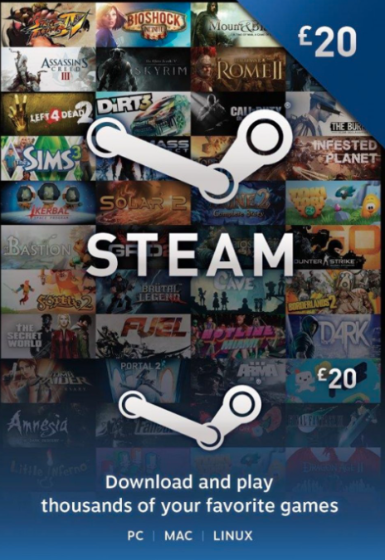 Steam Gift Card 20 GBP (UK)