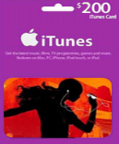 Apple iTunes Gift Card 200 USD (North America)