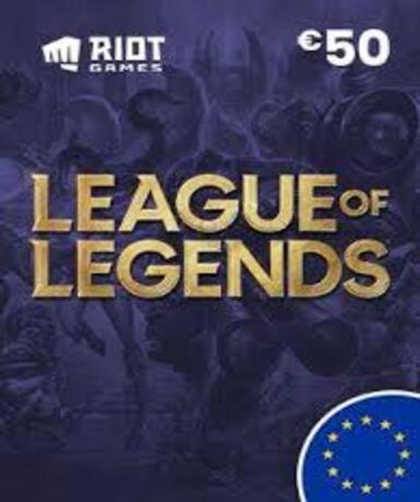 League of Legends 50 EUR - 6500 Riot Points (Gift Card) (EU)