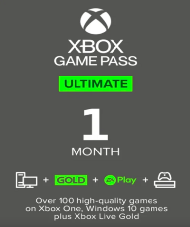 Xbox Game Pass Ultimate 1 Month (Non-Stackable) (United States)