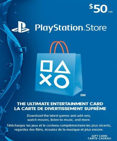 Playstation Network Card (PSN) 50 CAD (Canada)