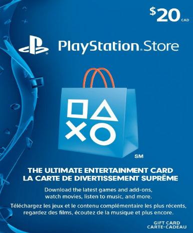 Playstation Network Card (PSN) 20 CAD (Canada)
