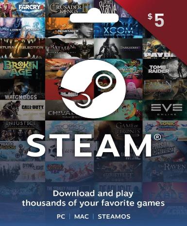 Steam Gift Card 5 USD (US)