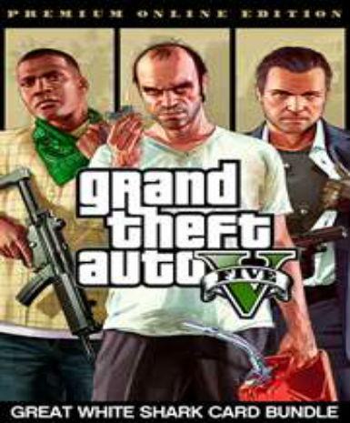 Grand Theft Auto V GTA 5 - Premium Online Edition &amp; Great White Shark Card Bundle