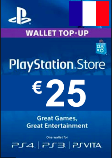 Playstation Network Card (PSN) 25 EUR (France)