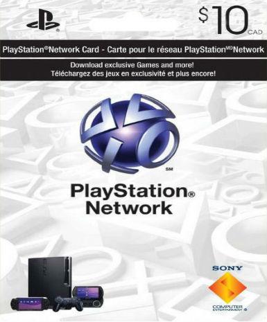 Playstation Network Card (PSN) 10 CAD (Canada)