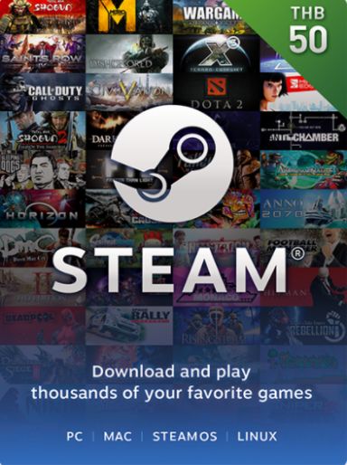 Steam Gift Card 50 THB (Tailand)