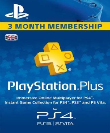 Playstation Plus Card (PSN) 90 Days (UK)