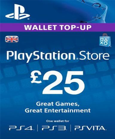 Playstation Network Card (PSN) 25 GBP (UK)