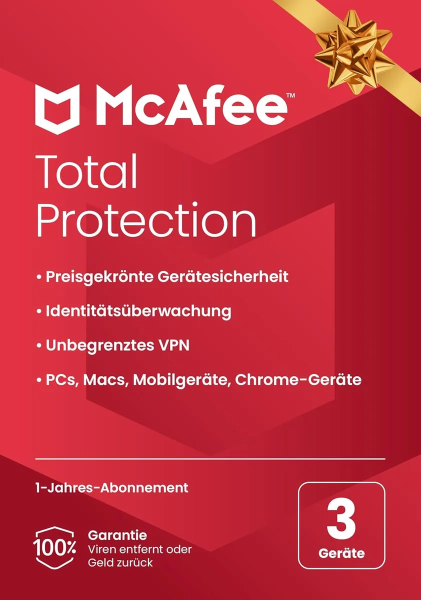 McAfee Total Protection (PC, Android, Mac, iOS) (3 Devices, 15 Months) - McAfee Key - UNITED KINGDOM