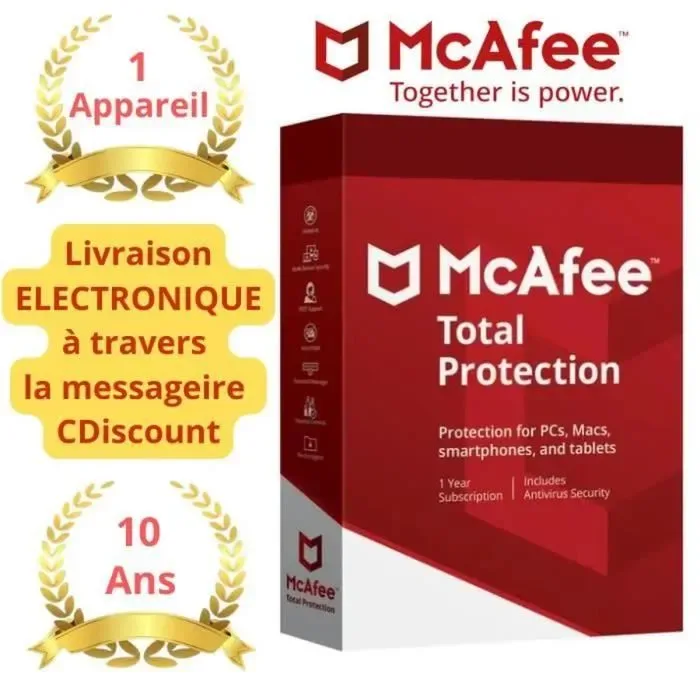 McAfee Total Protection (PC, Android, Mac, iOS) (10 Devices, 1 Year) - McAfee Key - EUROPE