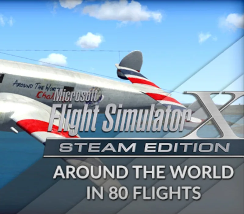 Microsoft Flight Simulator X: Steam Edition - Around The World In 80 Flights Add-On DLC Steam CD Key