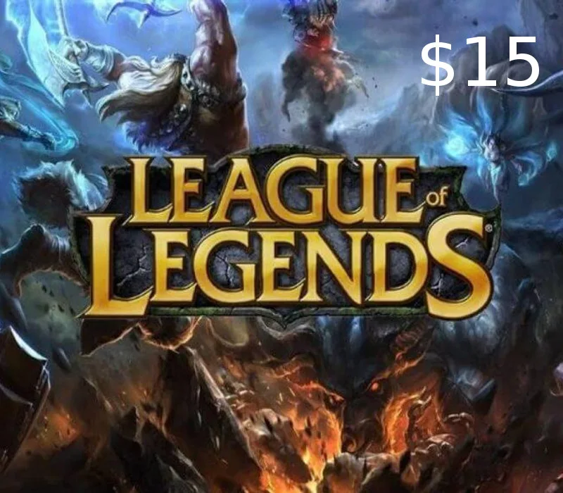 League of Legends 15 USD Prepaid RP Card LAS/LAN Server