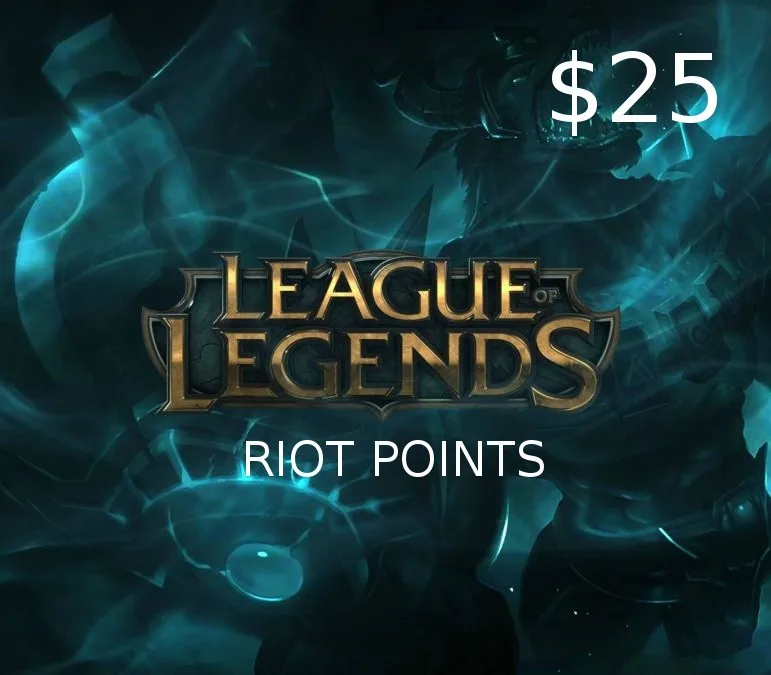 League of Legends 25 USD Prepaid RP Card LAS/LAN Server