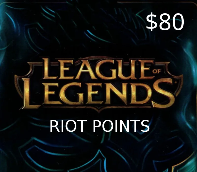 League of Legends 80 USD Prepaid RP Card LAS/LAN Server