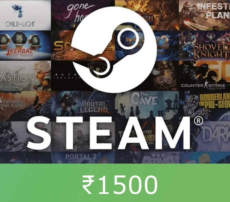 Steam Gift Card ₹1500 INR Global Activation Code