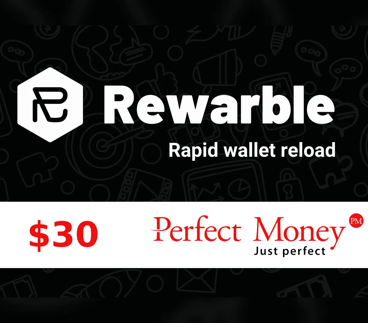 Rewarble Perfect Money $30 Gift Card