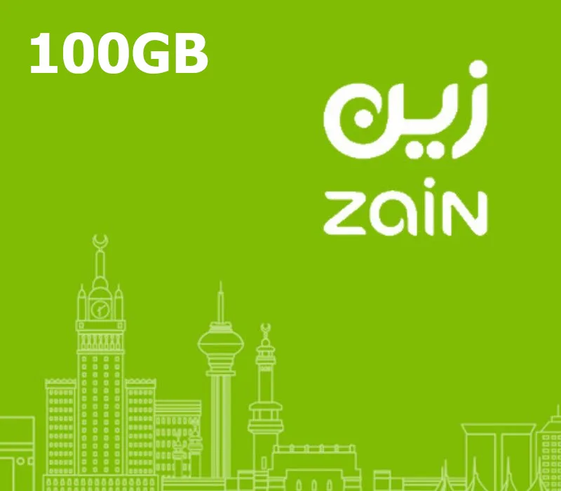 Zain 100GB Data Gift Card SA (Valid for 1 month)