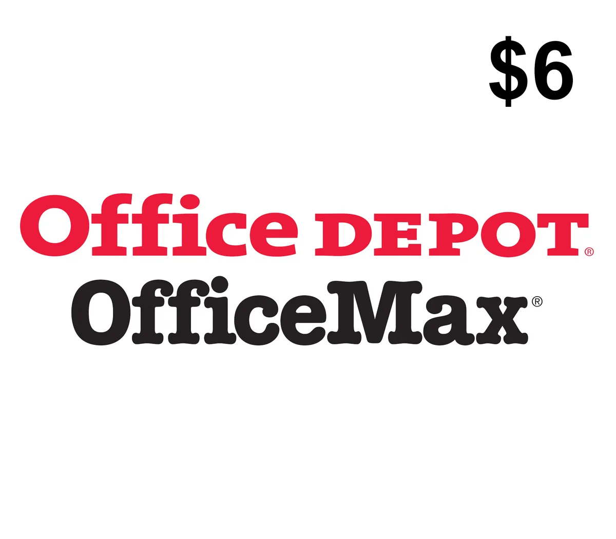 Office Depot $6 Gift Card US