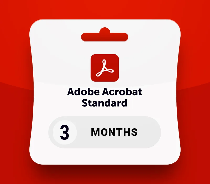 Adobe Acrobat Standard - 3 Months Subscription Key RoW