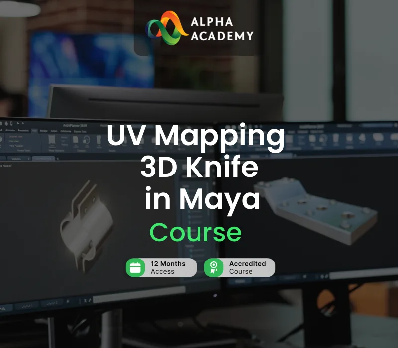 UV Mapping 3D Knife in Maya Alpha Academy Code