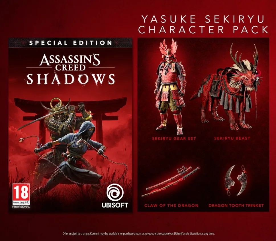 Assassin's Creed Shadows - Yasuke Sekiryu Character Pack DLC EU (without DE) PS5 CD Key