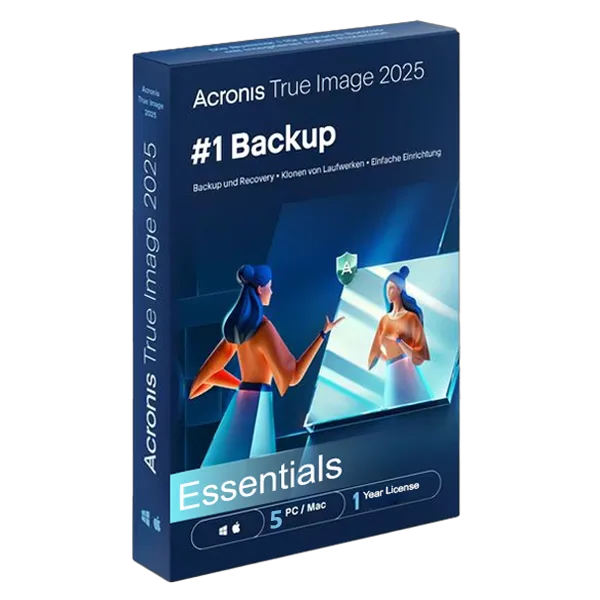Acronis True Image | Essentials | 5 PC/MAC | 1 Year
